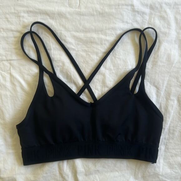 PINK VICTORIAS SECRET Women's Ultimate Strappy Back Lightly Lined Sports Bra - Picture 2 of 5